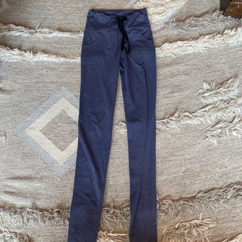 Lululemon Blue Grey Yoga Pants with Tie ☔️
